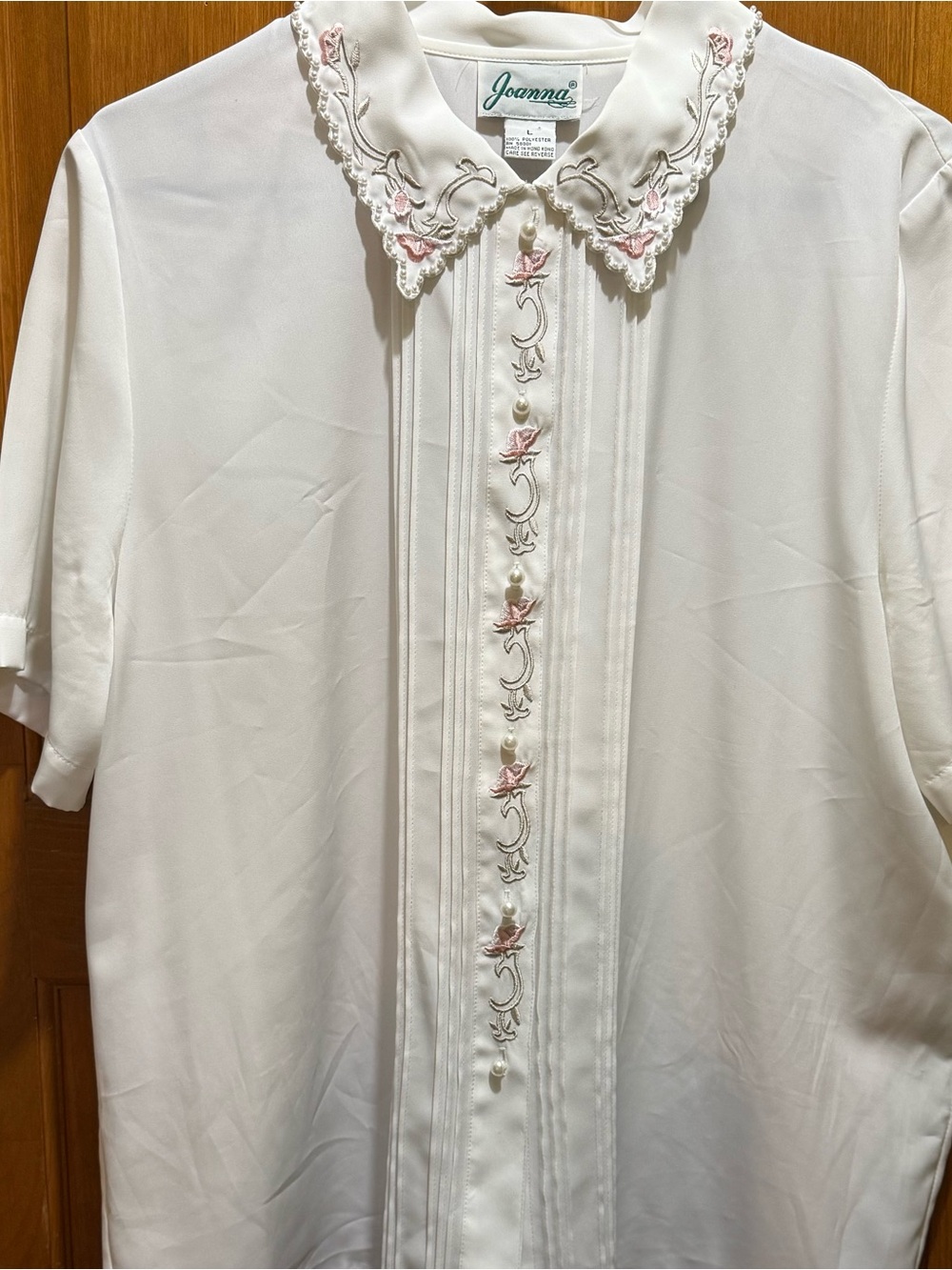 Women’s Joanna Soft White Embroidered Botton Down Blouse